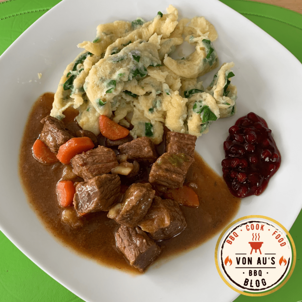 Rinderschmortopf Mit Bärlauchspätzle
