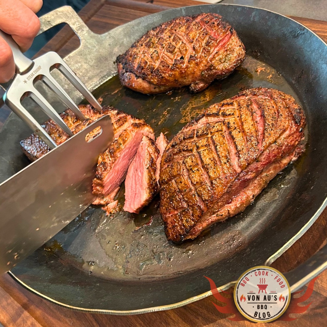 Entenbrust mit dreierlei Marinade vom Grill