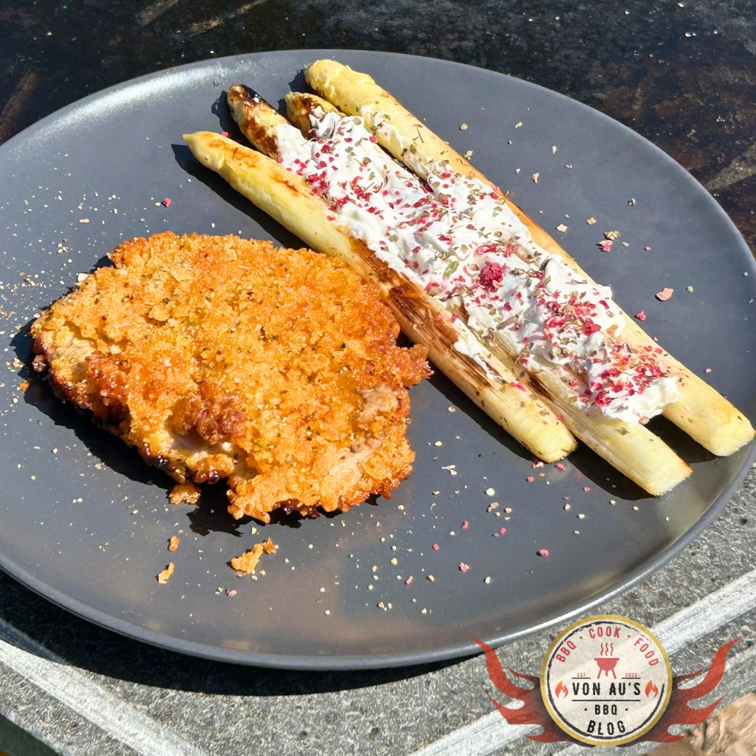 Spargel | Ziegenkäse | Kräuteröl | Rote-Bete-Salz