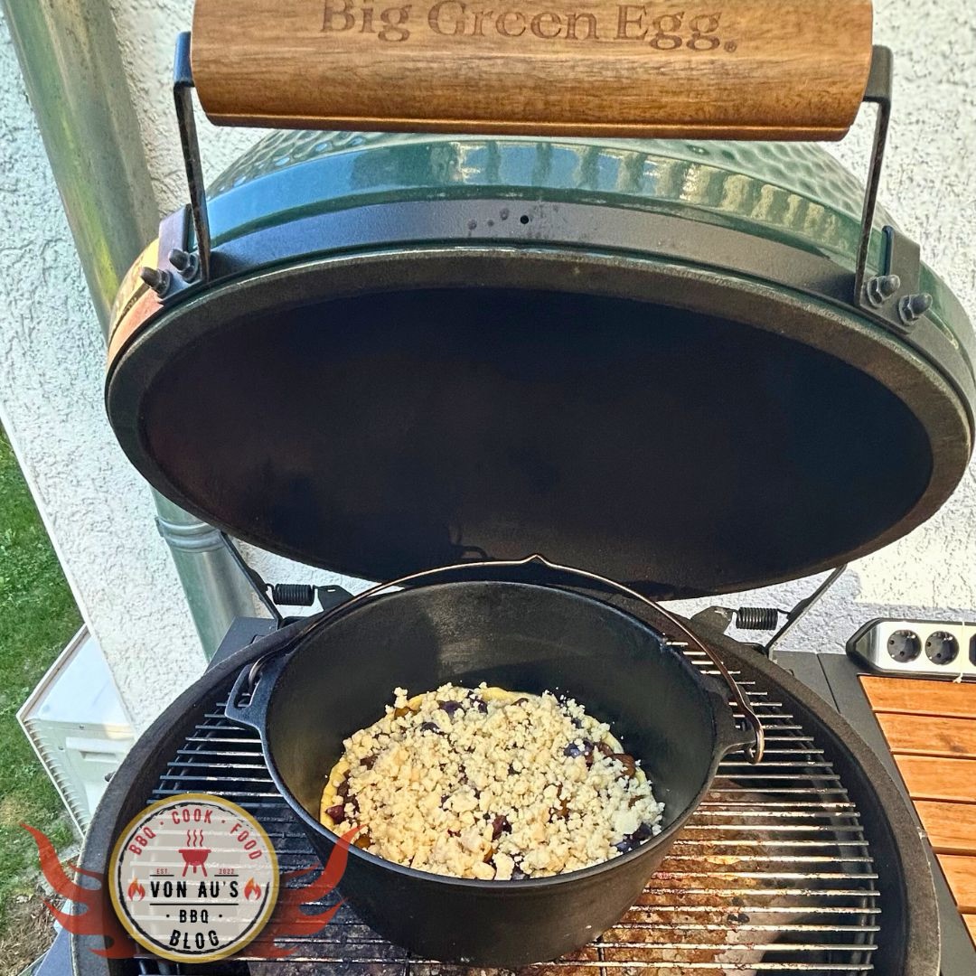 Pflaumen-Streuselkuchen vom Grill