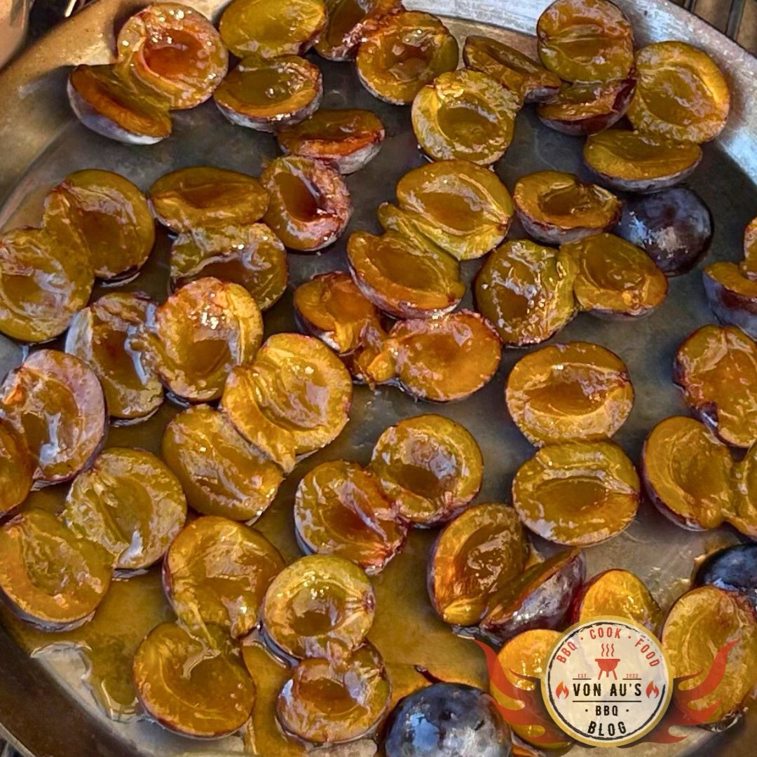 Gegrillte Zwetschgen