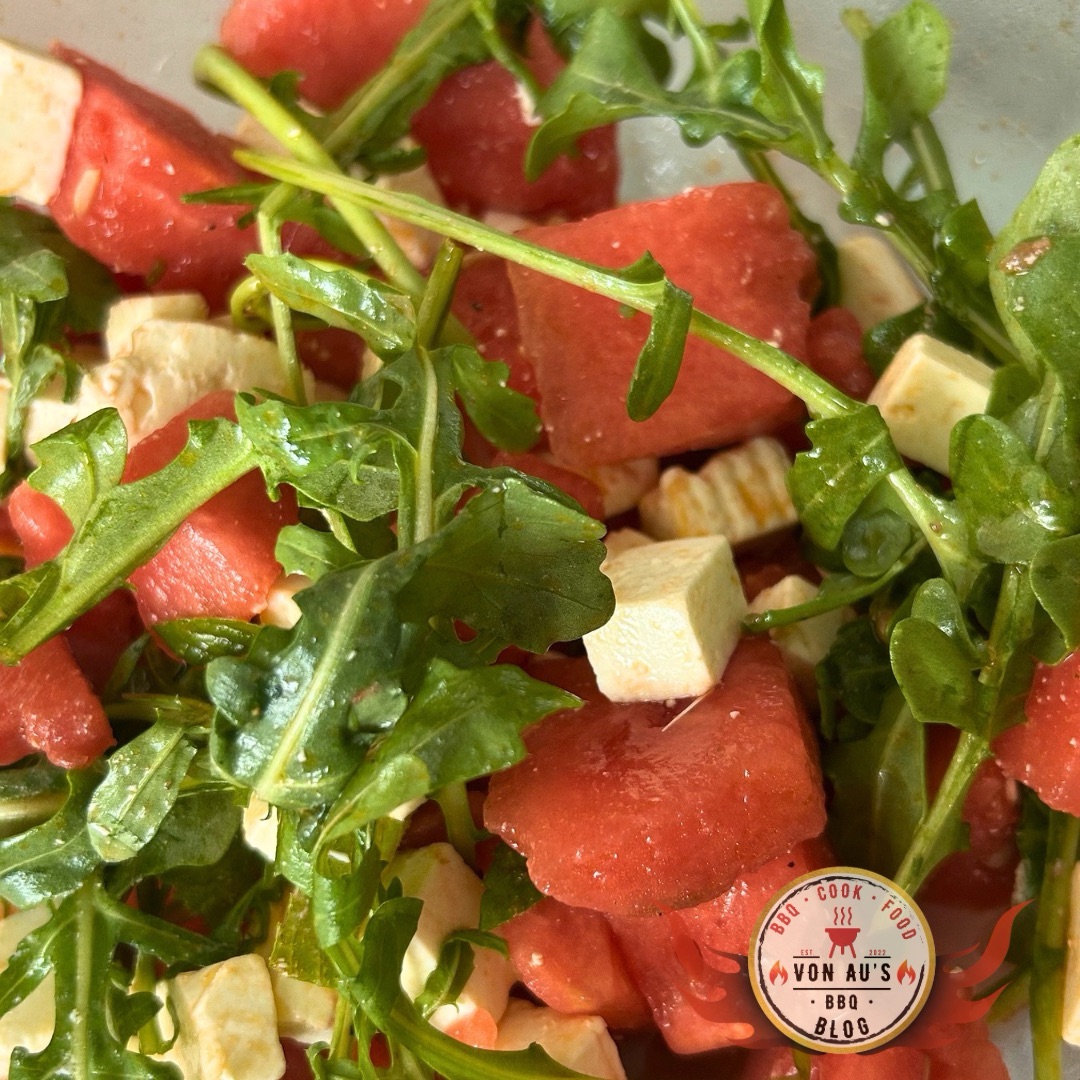Wassermelonen-Feta-Salat mit Minze & Limette
